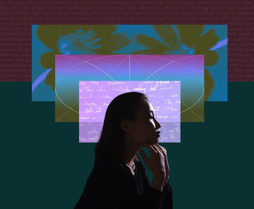 Girl drafting a Superhuman manifesto